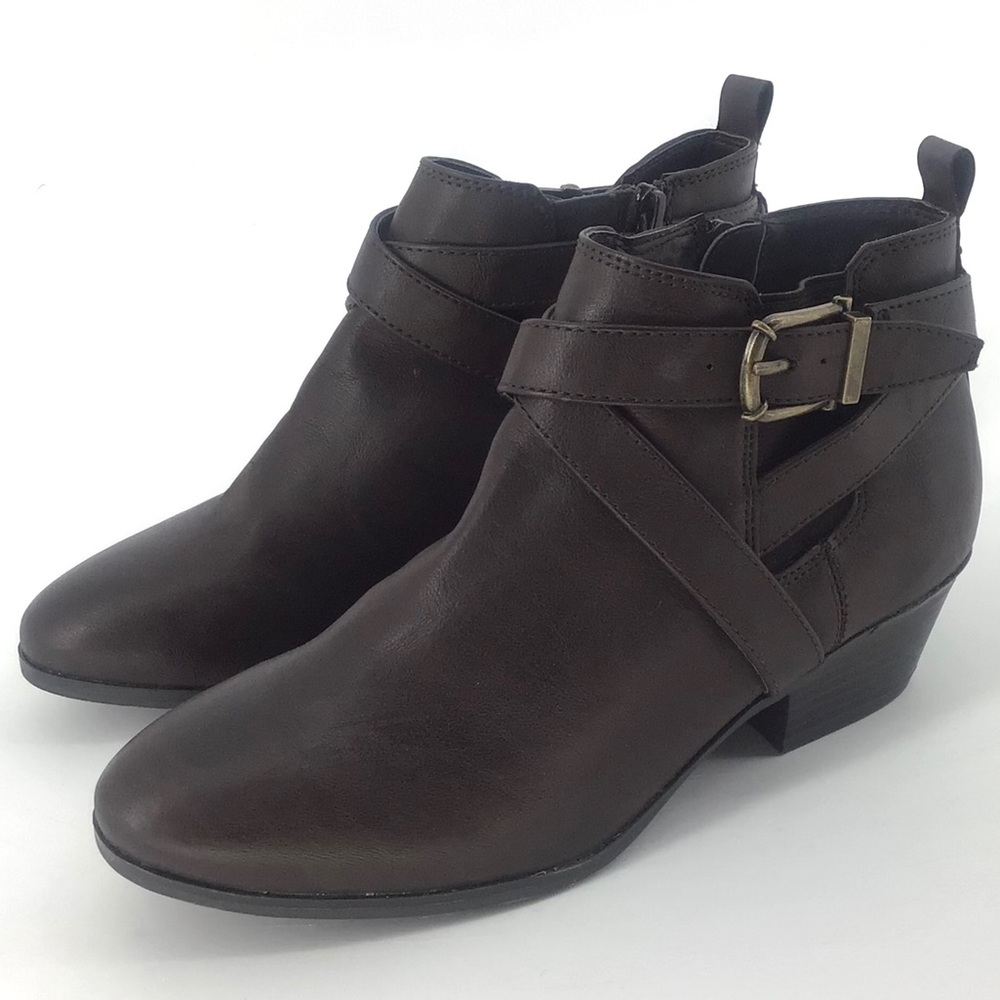 NEW Style & Co Harperr Brown Strappy Booties
